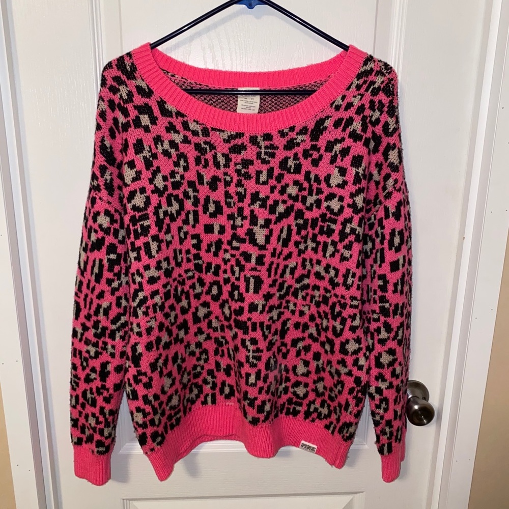 PINK | Cheetah Sweater